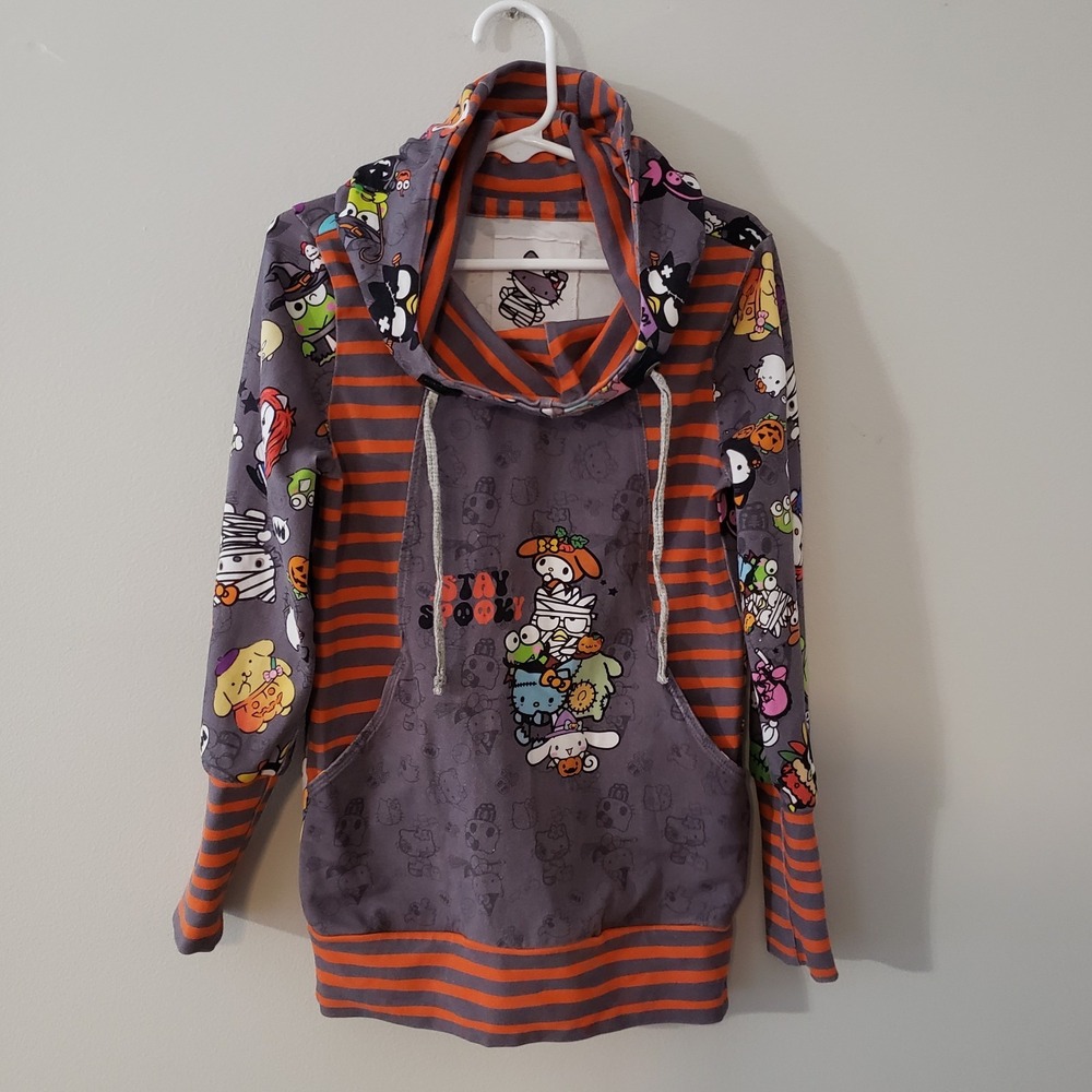Handmade Little Girls Hello Kitty Halloween Hoodie 5T Pullover Kangaroo Pocket